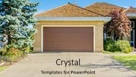  Presentation with luxury house - Beautiful slide set featuring fragment of a luxury house with a garage door in vancouver canada horizontal orientation backdrop and a soft green colored foreground