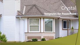  Presentation with luxury house - Slide deck with fragment-of-a-luxury-house background and a  colored foreground