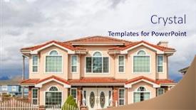  Presentation with house - Slide deck enhanced with fragment-of-a-nice-house and a sky blue colored foreground