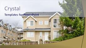  Presentation with house - Slide set consisting of fragment-of-a-nice-house and a sky blue colored foreground