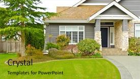  Presentation with vancouver - Slide deck consisting of fragment of a nice house background and a gold colored foreground