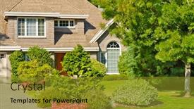  Presentation with vancouver - Presentation theme having fragment-of-a-nice-house and a gold colored foreground