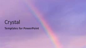  Presentation with divine healing - Colorful PPT theme enhanced with fragment of a rainbow cloudscape backdrop and a light blue colored foreground