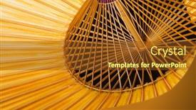  Presentation with bamboo paper - PPT layouts having fragment of a traditional japanese umbrella made of bamboo and paper background and a tawny brown colored foreground
