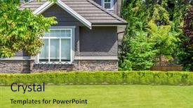  Presentation with vancouver - Theme consisting of fragment of a very neat and colorful home with gorgeous outdoor landscape in suburbs of vancouver canada background and a yellow colored foreground