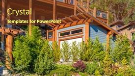  Presentation with vancouver - Presentation theme with fragment of a very neat and colorful home with gorgeous outdoor landscape in suburbs of vancouver canada background and a tawny brown colored foreground