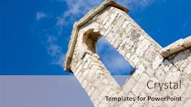  Presentation with tower - Slides having fragment-of-an-old-bell background and a lemonade colored foreground