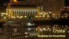  Presentation with british columbia - PPT theme having fragment of beautiful downtown of victoria british columbia background and a wine colored foreground