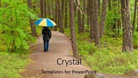  Presentation with british columbia canada - Beautiful PPT theme featuring fragment of beautiful trail at nairn falls national park british columbia canada backdrop and a coral colored foreground