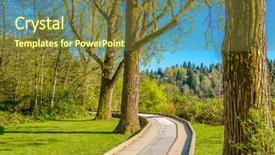  Presentation with vancouver - Slides consisting of fragment of deer lake trail in vancouver canada background and a tawny brown colored foreground