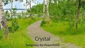  Presentation with green lake - Colorful presentation enhanced with fragment of fantastic trail at green lake in british columbia canada backdrop and a gold colored foreground