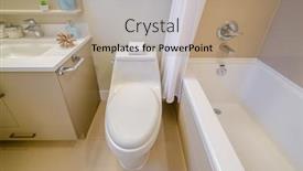  Presentation with luxury - PPT theme consisting of fragment-of-luxury-bathroom background and a  colored foreground