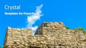  Presentation with mayan - Slide deck enhanced with fragment of mayan pyramid in coba mexico background and a gray colored foreground