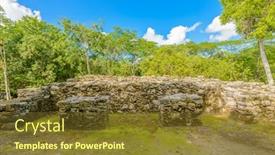  Presentation with mayan - Presentation consisting of fragment of mayan pyramid in coba mexico background and a tawny brown colored foreground