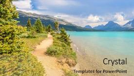  Presentation with married couples on the mountain - Amazing slides having fragment of mountain bow lake backdrop and a  colored foreground