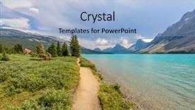  Presentation with canada ontario lake of two - Theme featuring fragment of mountain bow lake background and a  colored foreground