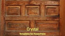  Presentation with wooden - Cool new PPT theme with fragment of old wooden door backdrop and a tawny brown colored foreground