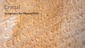  Presentation with ancient greek - PPT theme featuring fragment-of-the-ancient-greek background and a coral colored foreground