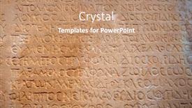  Presentation with ancient greek - PPT theme with fragment-of-the-ancient-greek background and a coral colored foreground