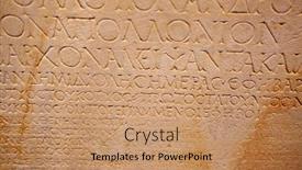  Presentation with ancient greek - Colorful slide set enhanced with fragment-of-the-ancient-greek backdrop and a coral colored foreground