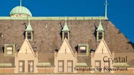  Presentation with british columbia - Colorful theme enhanced with fragment-of-the-beautiful-roof backdrop and a coral colored foreground