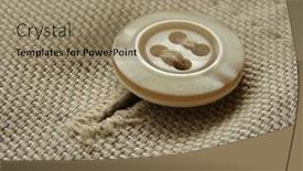  Presentation with denim - PPT theme with fragment of the denim clothing with a button background and a coral colored foreground