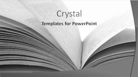  Presentation with book - Audience pleasing PPT theme consisting of fragment of the opened book backdrop and a white colored foreground