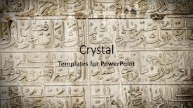  Presentation with arabic letters - PPT layouts consisting of fragments of arabic tombstones - tarih background and a soft green colored foreground