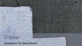  Presentation with stone - PPT theme consisting of fragments-of-the-grunge-stone background and a light blue colored foreground