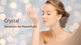 Presentation with fragrance - Beautiful PPT theme featuring fragrance - beauty aroma people and body backdrop and a lemonade colored foreground