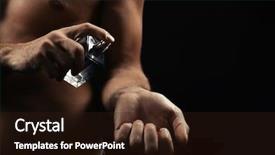  Presentation with fragrance - Slides having fragrance - handsome man with bottle background and a wine colored foreground