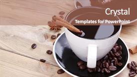  Presentation with coffee chocolate - Amazing presentation theme having sweet food black fragrant coffee backdrop and a soft green colored foreground