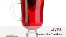  Presentation with fragrant - Presentation with fragrant mulled wine in glass background and a  colored foreground