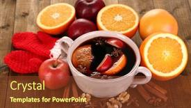  Presentation with fragrant - Amazing presentation theme having fragrant mulled wine in pan on wooden table close-up backdrop and a tawny brown colored foreground
