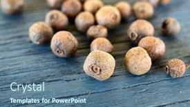  Presentation with fragrant - Slide deck consisting of fragrant-pepper-close-up background and a ocean colored foreground