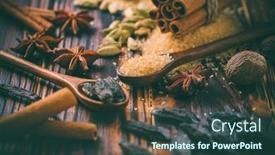  Presentation with christmas baking - Cool new presentation theme with fragrant-spices-for-christmas-baking backdrop and a ocean colored foreground