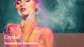  Presentation with human body - Presentation theme featuring frailty - fragility of a human creature background and a coral colored foreground