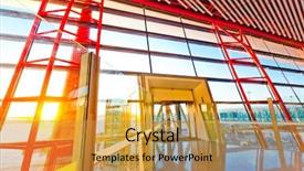  Presentation with apron - Slide deck featuring fram - apron of beijing airport background and a gold colored foreground