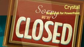  Presentation with frame - Presentation design enhanced with frame against vintage closed sign background and a tawny brown colored foreground