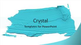  Presentation with brush stroke - Cool new slides with frame cosmetic - abstract acrylic color brush stroke backdrop and a teal colored foreground