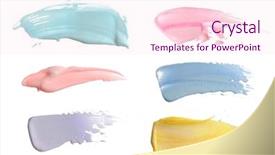  Presentation with stroke - Cool new slides with frame cosmetic - abstract acrylic color brush stroke backdrop and a lemonade colored foreground