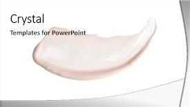  Presentation with brush stroke - Theme with frame cosmetic - abstract beige acrylic color brush background and a white colored foreground