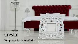  Presentation with frame - Beautiful presentation design featuring frame covered with silvery paint backdrop and a light gray colored foreground