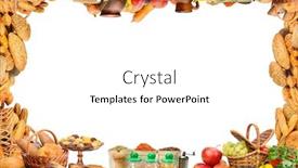  Presentation with vegetables - Presentation design featuring frame different products - vegetables fruits bread products spices isolated on white big size background and a white colored foreground