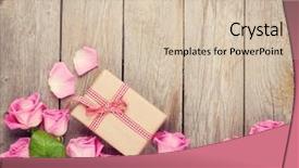  Presentation with frame pink - Presentation design with frame flowers - pink roses and valentines day background and a soft green colored foreground