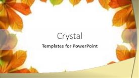  Presentation with autumn leaves - Audience pleasing PPT theme consisting of frame-from-autumn-leaves backdrop and a white colored foreground