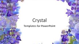  Presentation with white flower frame - Theme consisting of frame from blue flowers isolated background and a white colored foreground