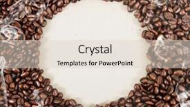  Presentation with coffee beans - Beautiful PPT theme featuring frame from coffee beans backdrop and a lemonade colored foreground