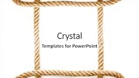  Presentation with rope - Slides having frame from rope isolated on white background and a white colored foreground