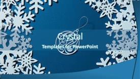  Presentation with snowflakes - Colorful theme enhanced with frame from snowflakes backdrop and a  colored foreground